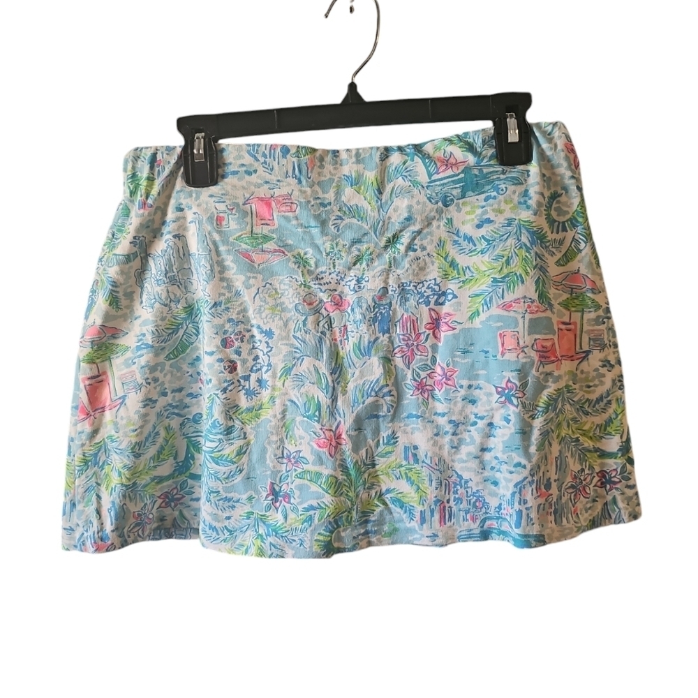 Lilly Pulitzer Blue and Green Patterned Skirt - Picture 3 of 8